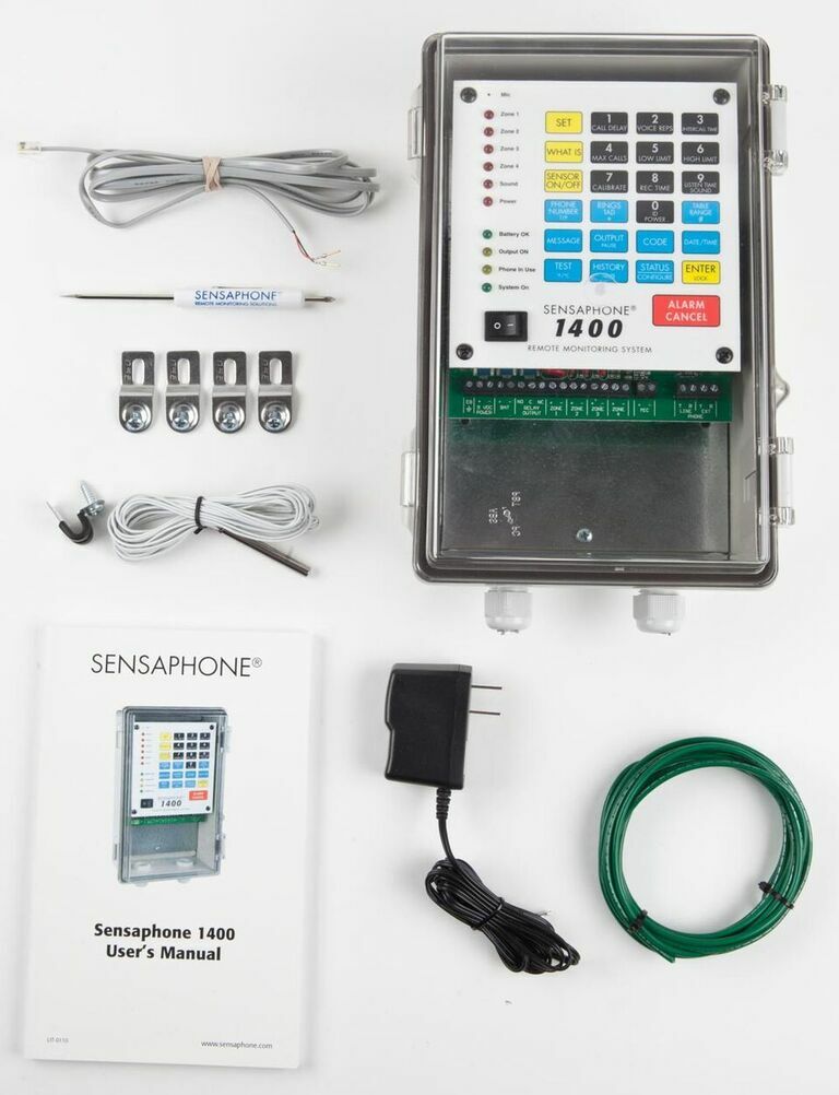 Sensaphone FGD-1400CD 4 Zone Alarm with Auto Dialer in NEMA Case, Clear Door