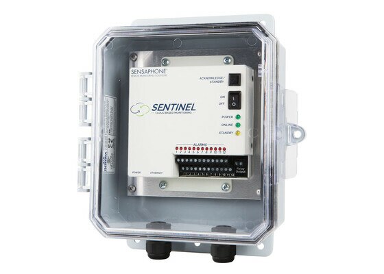 Sensaphone Sentinel SCD-1200CD Web-based Monitoring in NEMA4X Enclosure, Clear Door