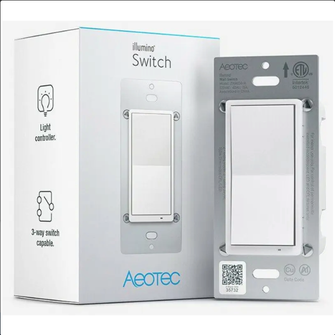 Aeotec Illumino ZWave 700 On Off Wall Switch