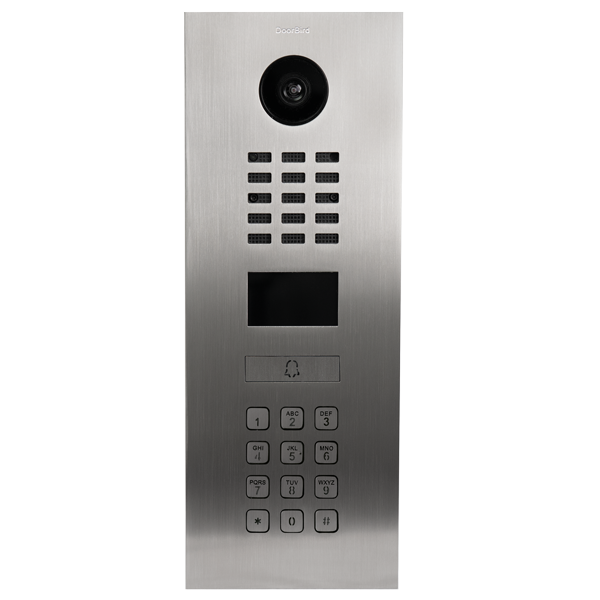 DoorBird  D2101KV IP Video Door Station, 1 Call Button, Keypad, Stainless Steel V2A, Brushed