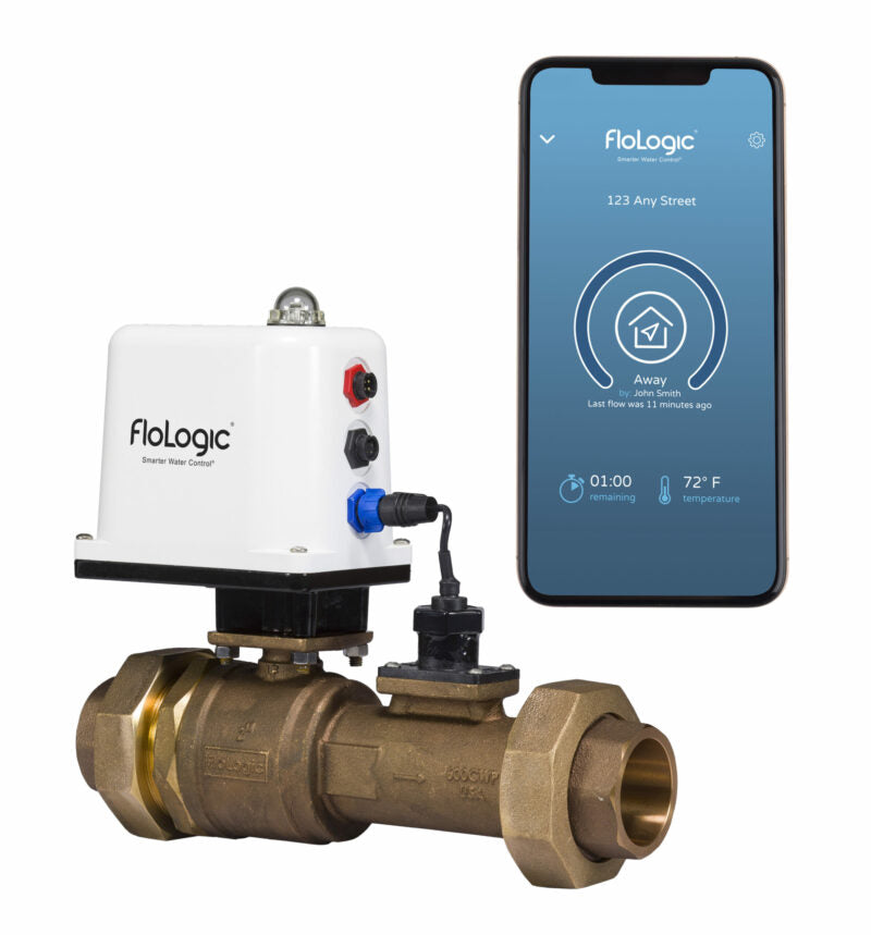 FloLogic FLS0035-2.0-PLUS 2-Inch Leak Detector & Auto Water Shutoff System with CONNECT Module