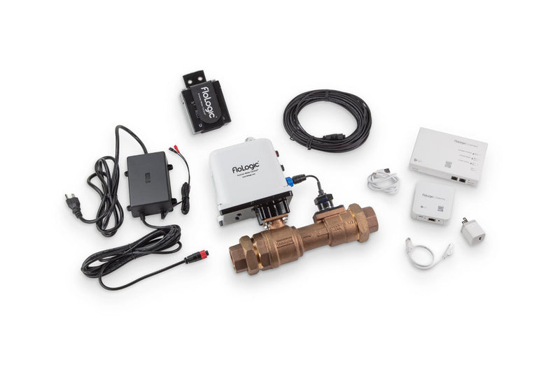 FloLogic 1.5 Inch Leak Detection Auto Water Shutoff System with Connect Gateway FLS_G1.5