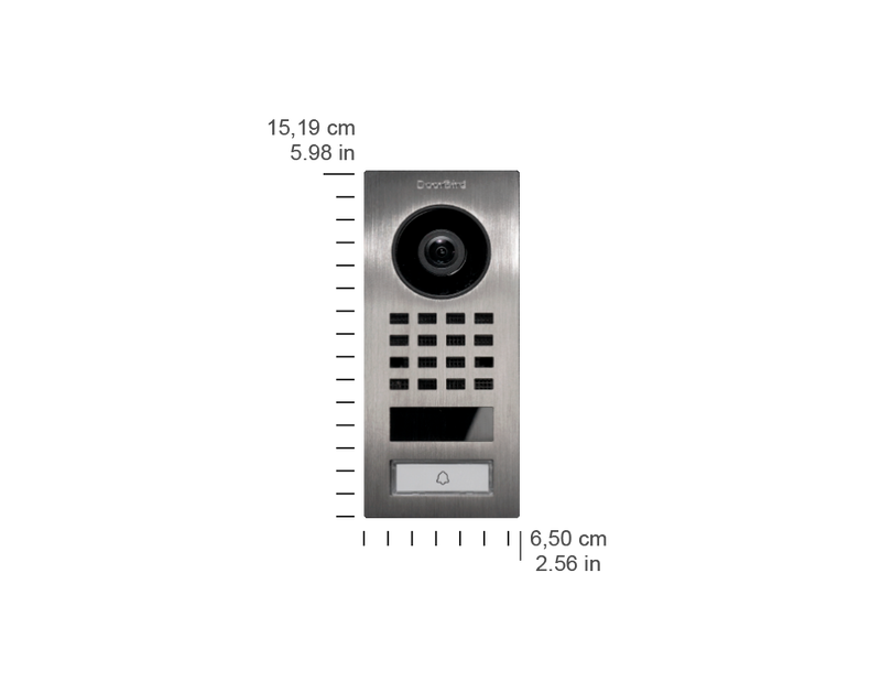 Doorbird Compact IP Video Door Station, Surface Mount, Stainless Steel V2A, Brushed