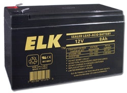 ELK 1280 12VDC 8AH Sealed Lead Acid Battery