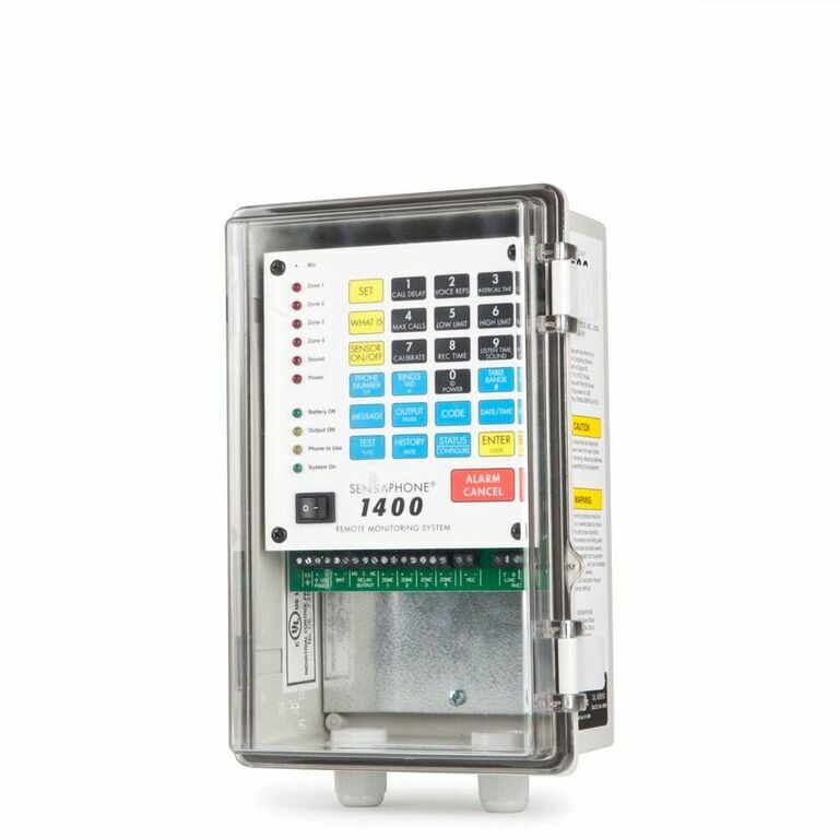 Sensaphone FGD-1400CD 4 Zone Alarm with Auto Dialer in NEMA Case, Clear Door