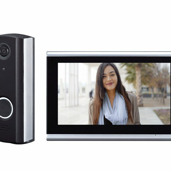 Portier vidéo sans fil IVISION+ avec platine de rue et moniteur intérieure  - OPTEX - voirCI8461VBM - Domo Confort