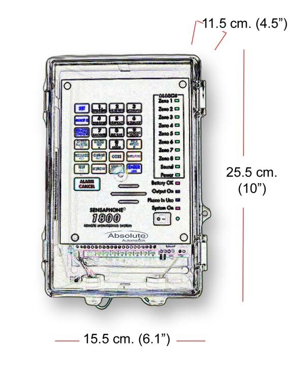 Sensaphone FGD-1800CD 8 Zone Auto Dialer in NEMA Case with Clear Door